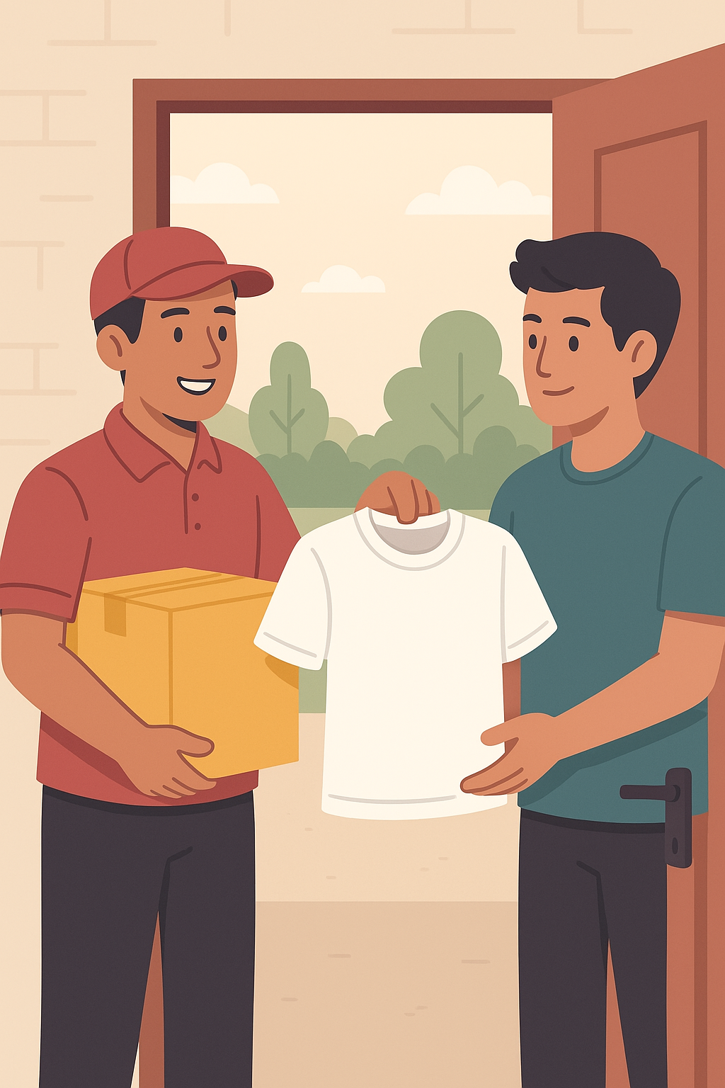 Singapore T-Shirt Delivery of Product